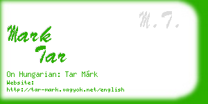 mark tar business card
